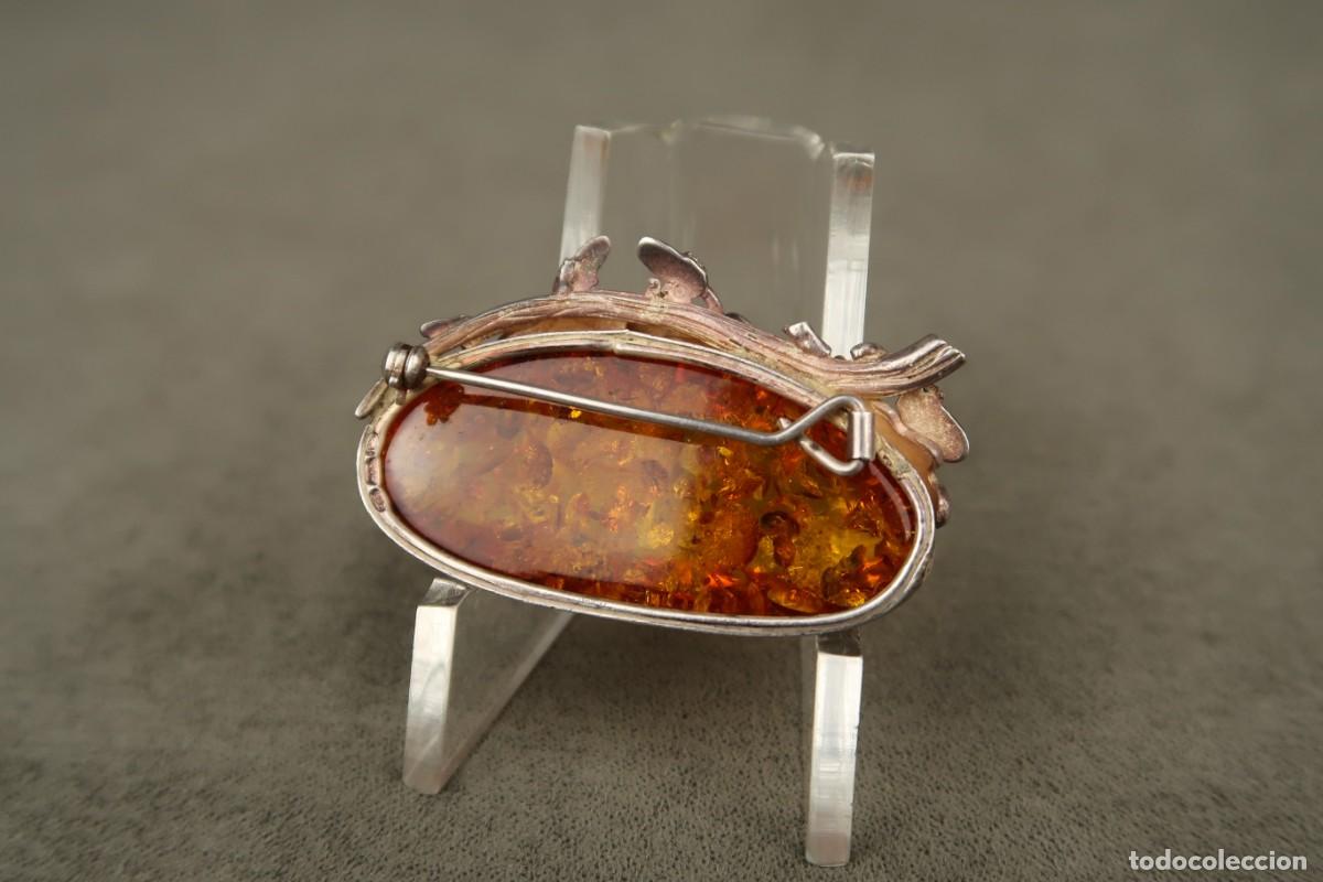 Joyeria: Antiguo Broche de Plata y &Aacute;mbar - Foto 11