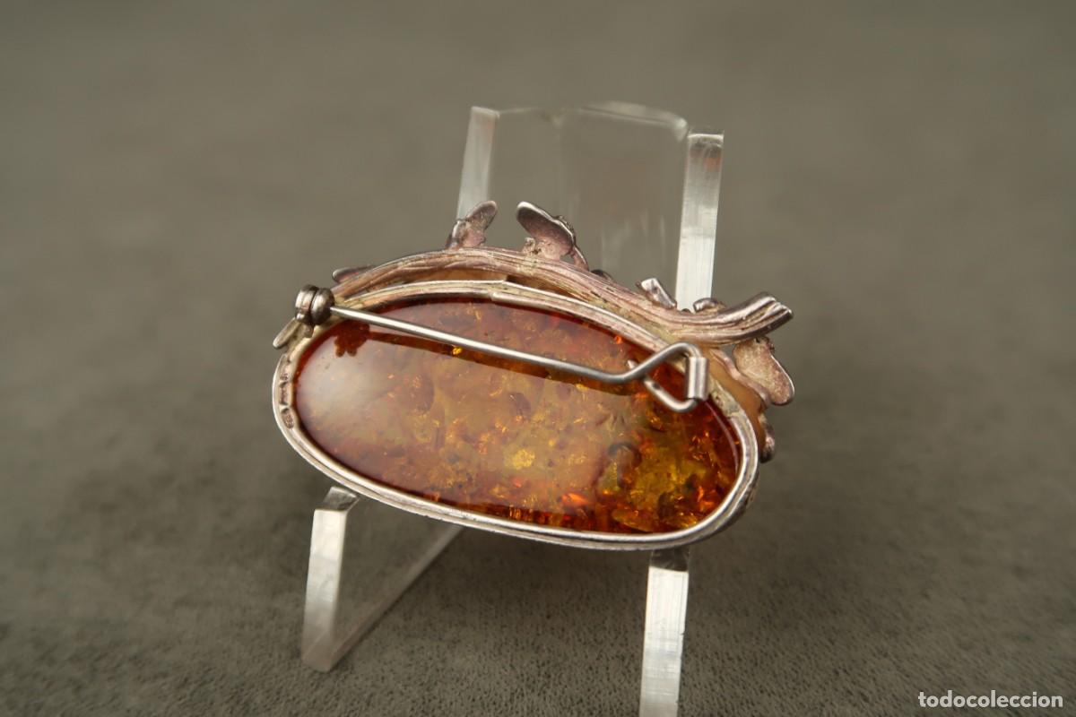 Joyeria: Antiguo Broche de Plata y &Aacute;mbar - Foto 12
