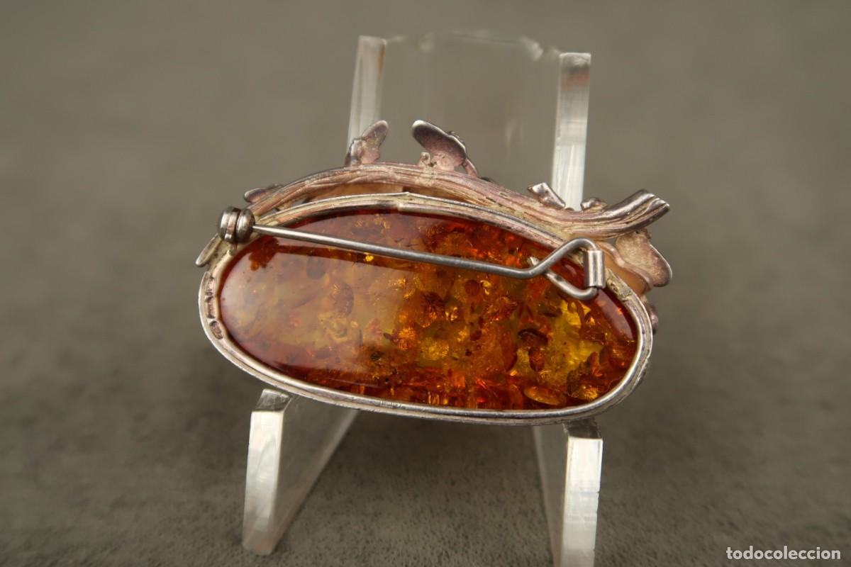 Joyeria: Antiguo Broche de Plata y &Aacute;mbar - Foto 13