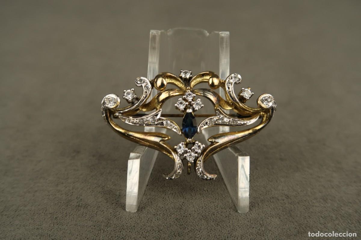 Joyeria: Antiguo Broche de Plata Dorada - Foto 2