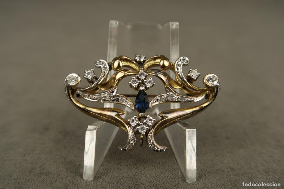 Joyeria: Antiguo Broche de Plata Dorada - Foto 3