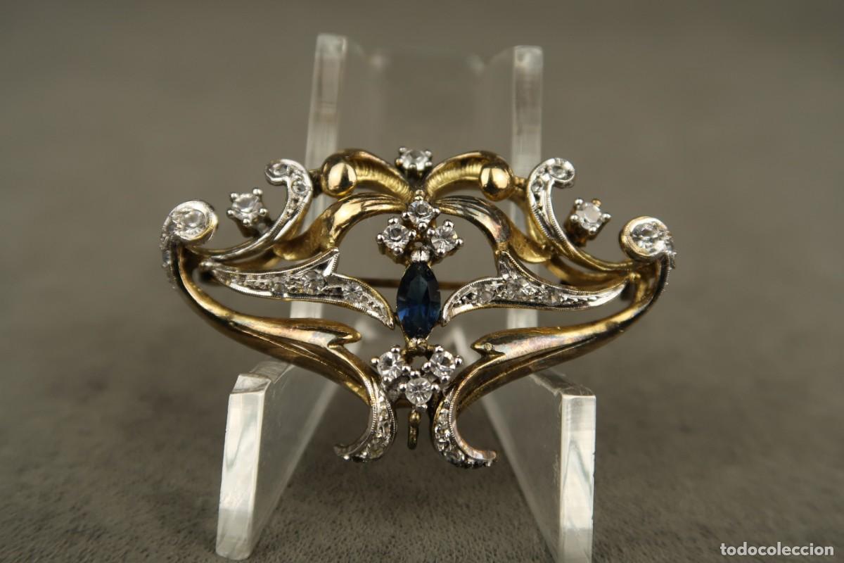 Joyeria: Antiguo Broche de Plata Dorada - Foto 4
