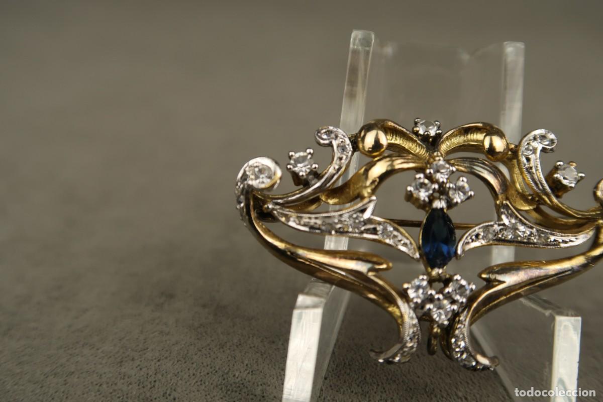 Joyeria: Antiguo Broche de Plata Dorada - Foto 5