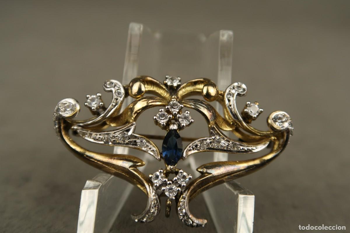 Joyeria: Antiguo Broche de Plata Dorada - Foto 6
