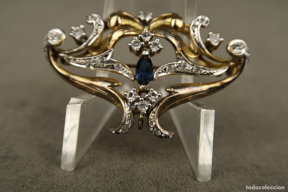 Joyeria: Antiguo Broche de Plata Dorada - Foto 7