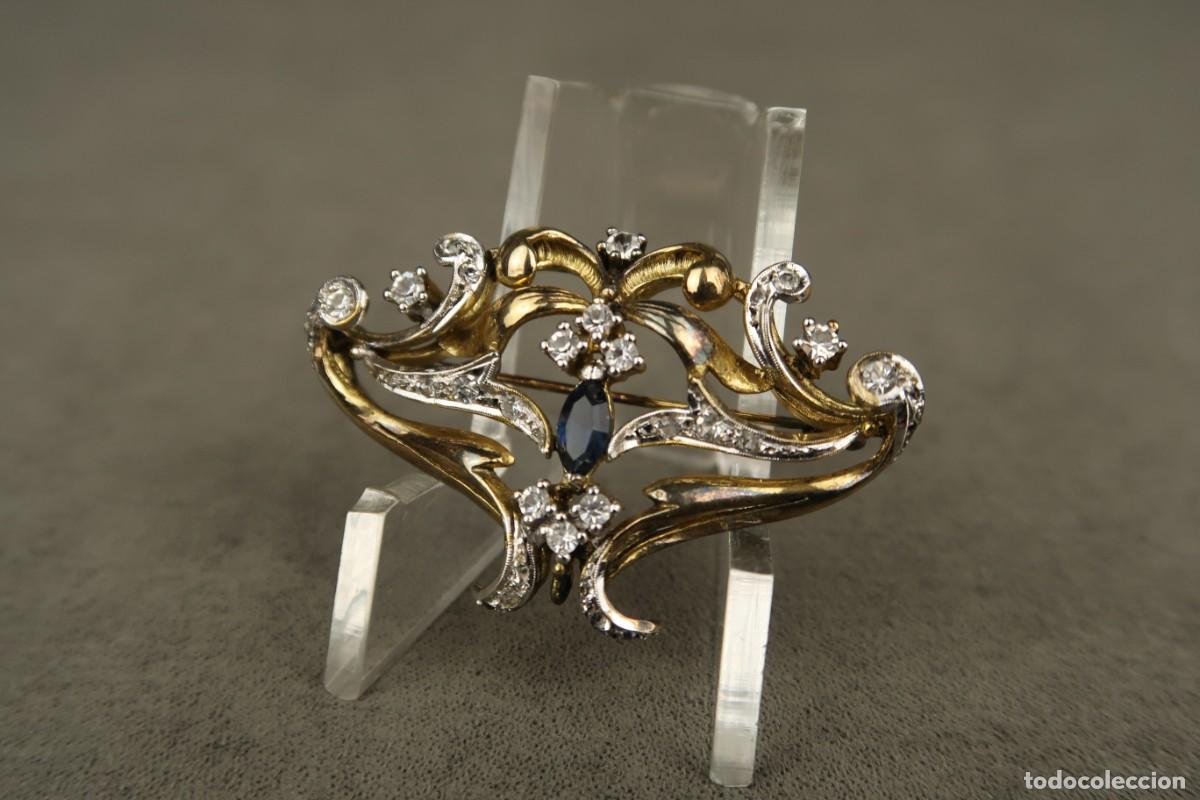 Joyeria: Antiguo Broche de Plata Dorada - Foto 8