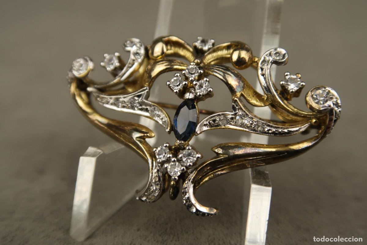 Joyeria: Antiguo Broche de Plata Dorada - Foto 9