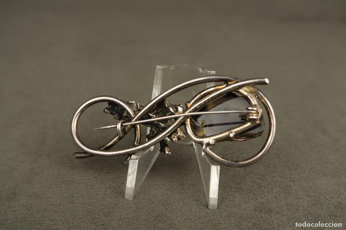 Joyeria: Antiguo Broche de Plata y &Aacute;gata - Foto 7