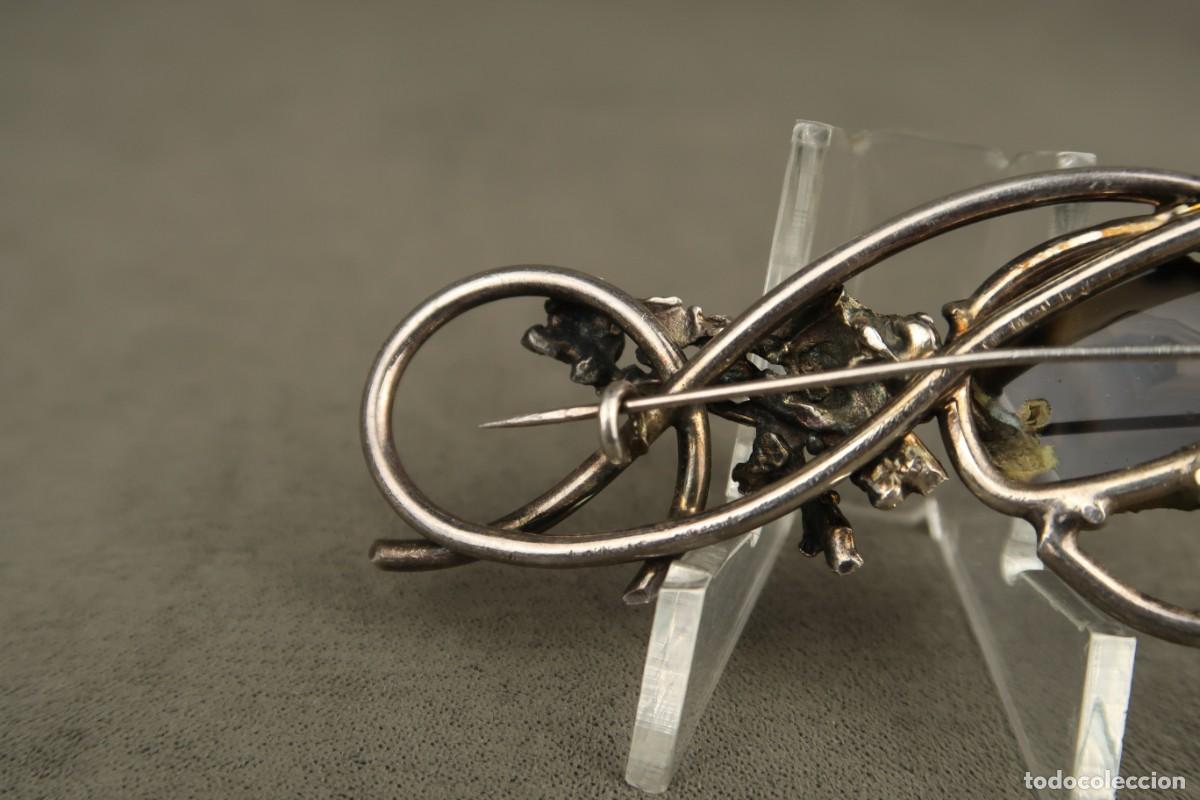 Joyeria: Antiguo Broche de Plata y &Aacute;gata - Foto 8