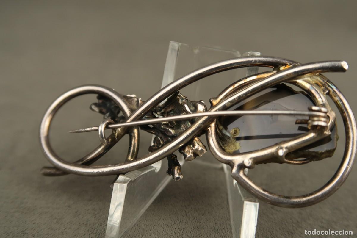 Joyeria: Antiguo Broche de Plata y &Aacute;gata - Foto 9