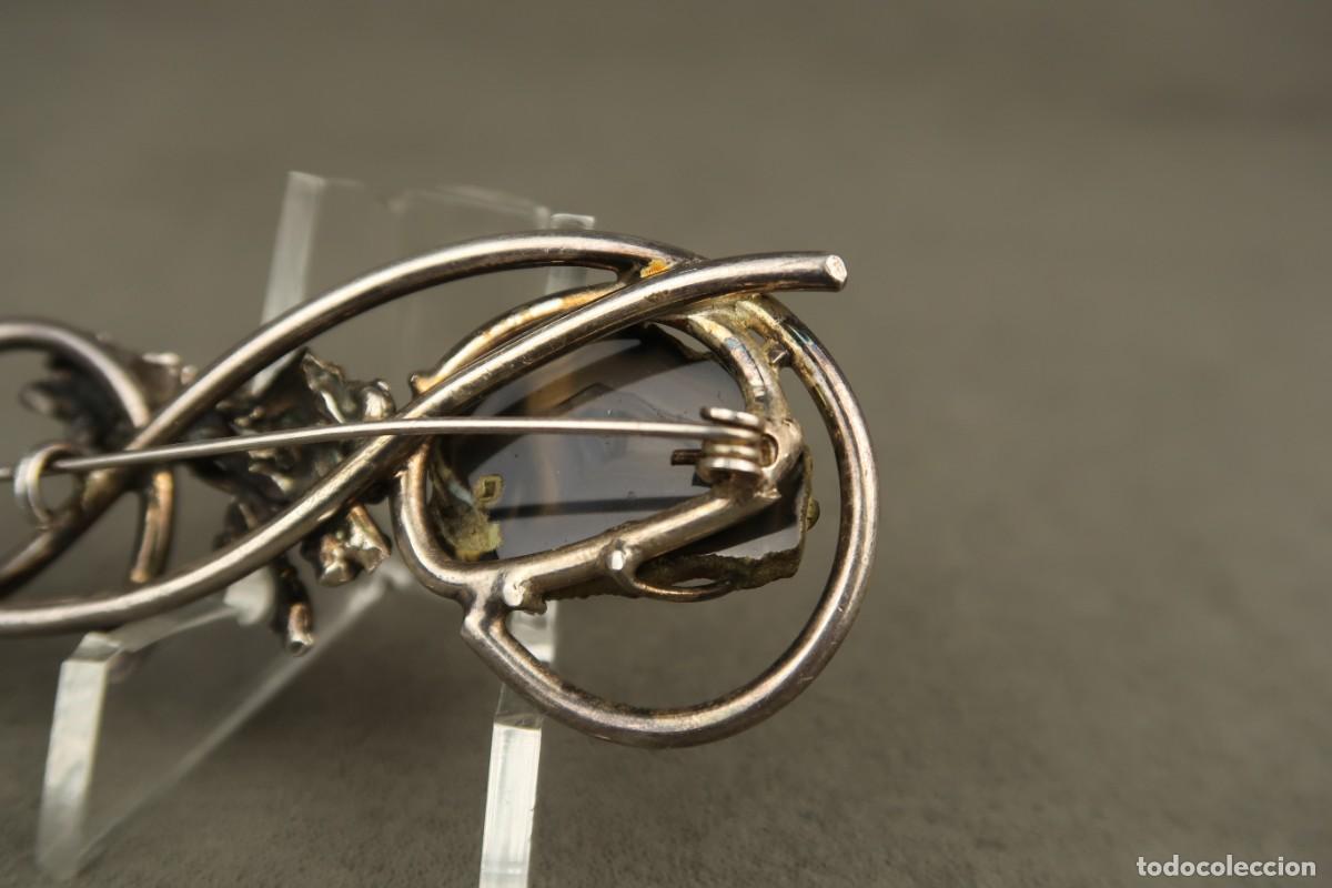 Joyeria: Antiguo Broche de Plata y &Aacute;gata - Foto 10