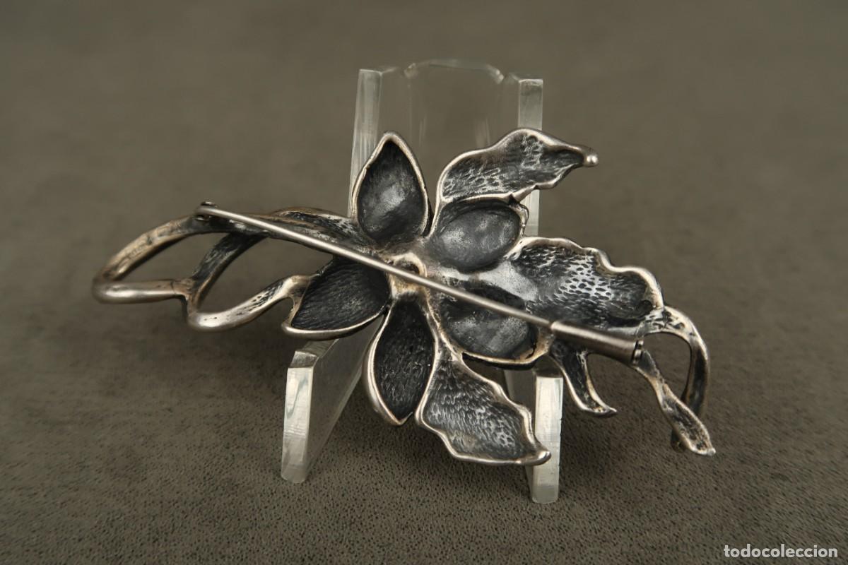 Joyeria: Antiguo Broche Modernista de Plata y Cornalina - Foto 9