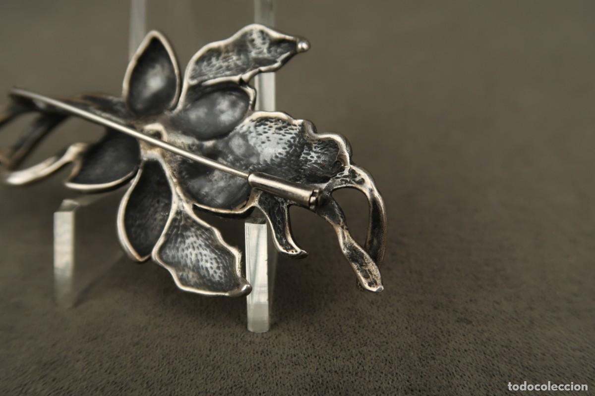 Joyeria: Antiguo Broche Modernista de Plata y Cornalina - Foto 10