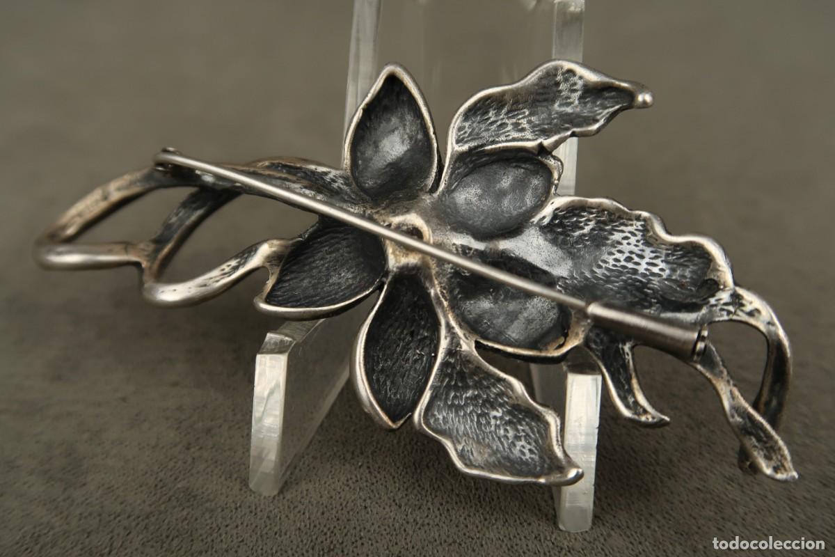 Joyeria: Antiguo Broche Modernista de Plata y Cornalina - Foto 11