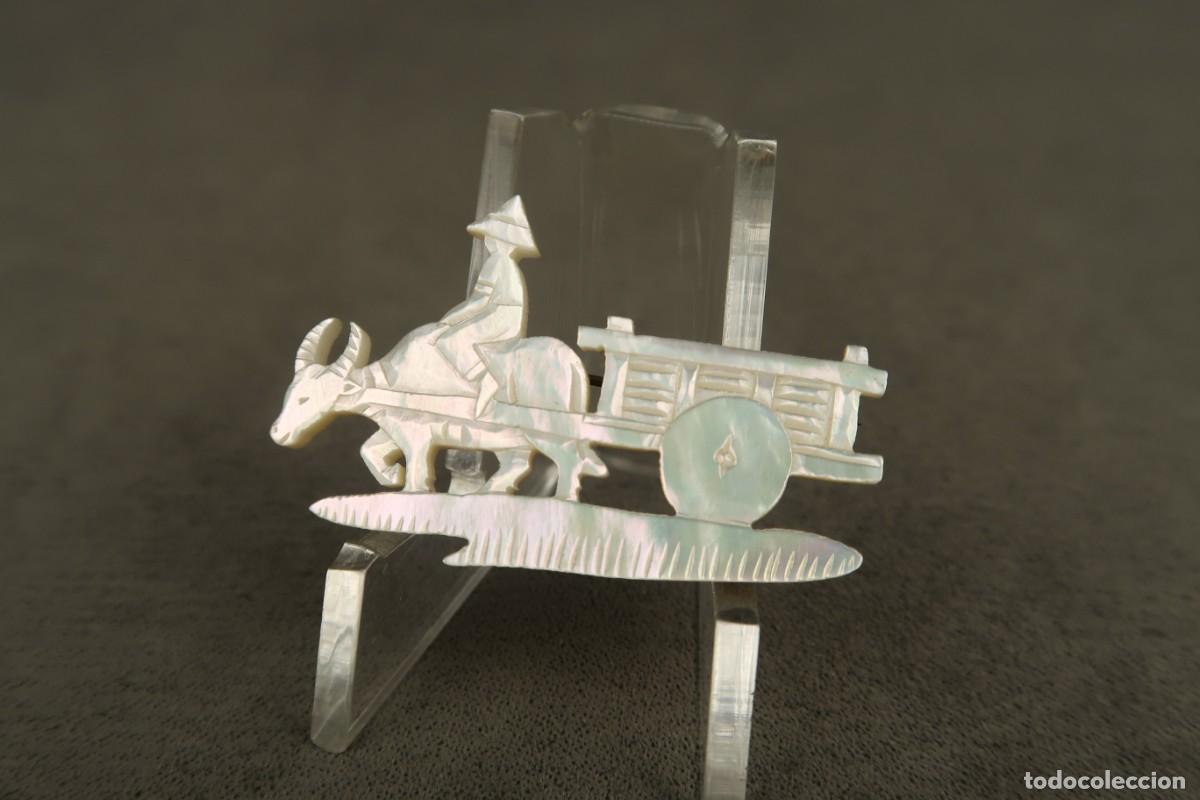 Joyeria: Antiguo Broche Chino de N&aacute;car - Foto 1
