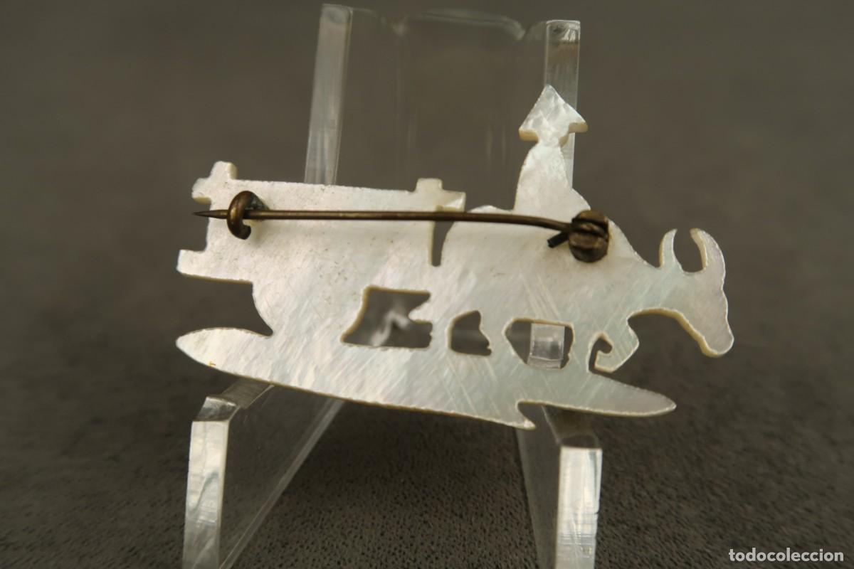 Joyeria: Antiguo Broche Chino de N&aacute;car - Foto 6