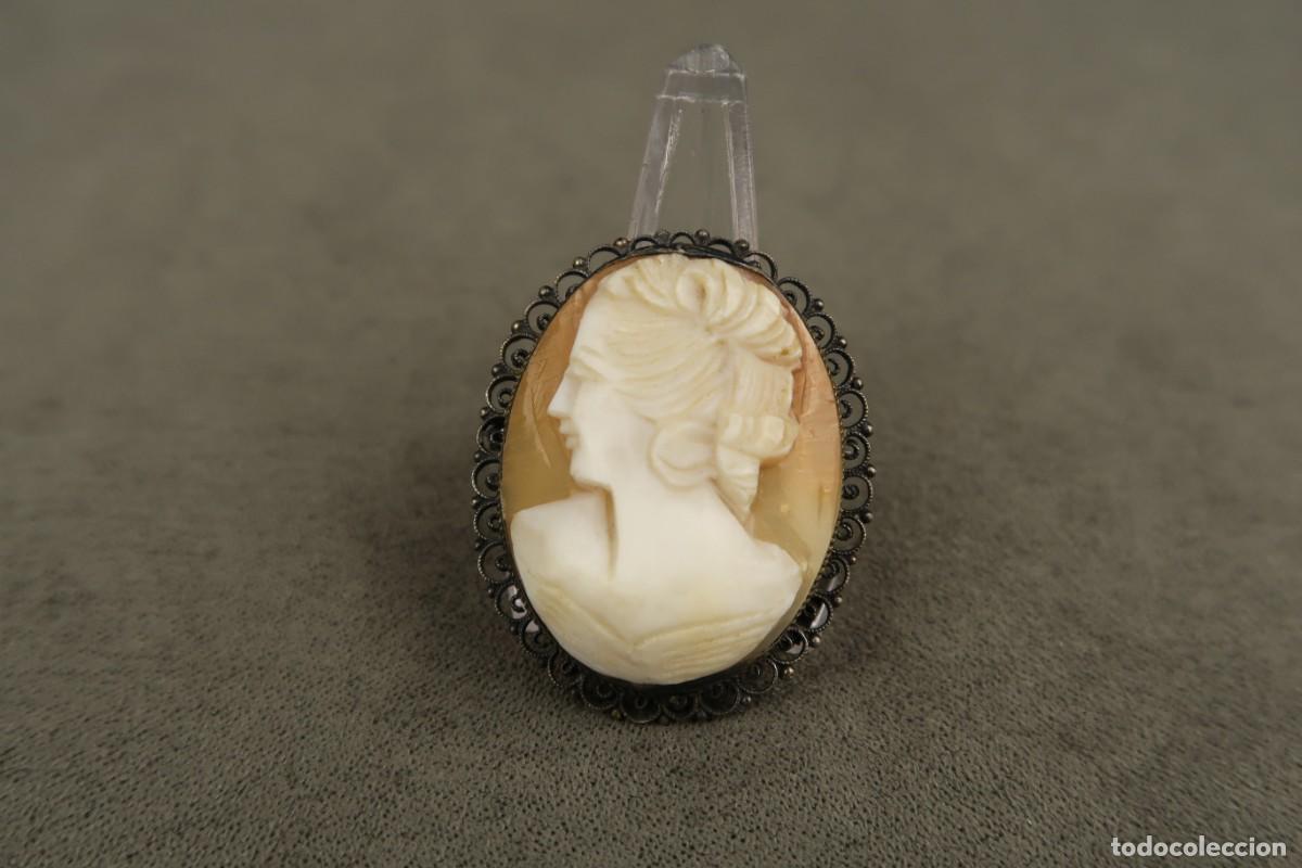 Joyeria: Antiguo Broche de Plata Camafeo - Foto 1