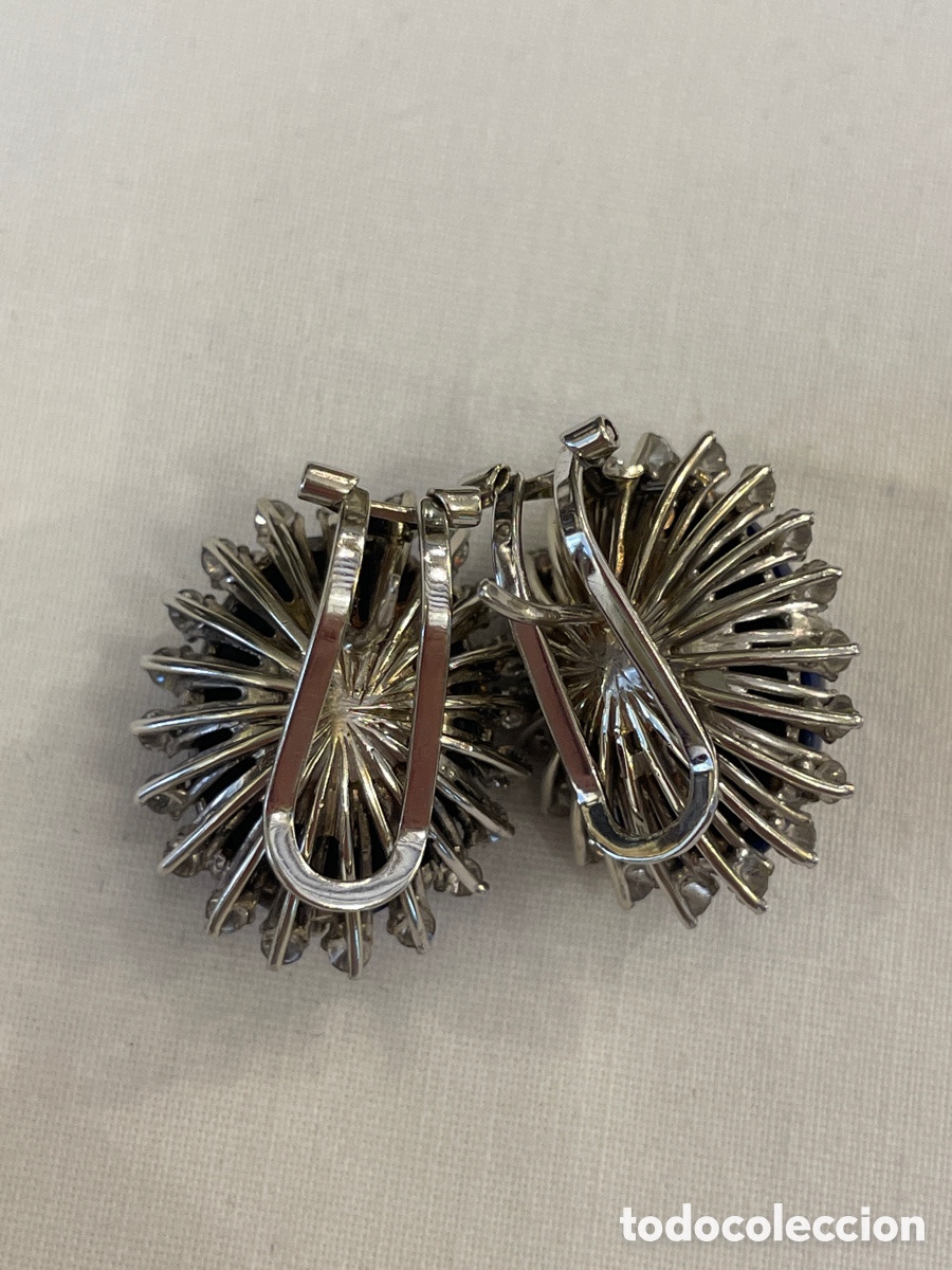 Joyeria: Pendientes oro blanco 18K, lapisl&aacute;zuli y diamantes - Foto 6