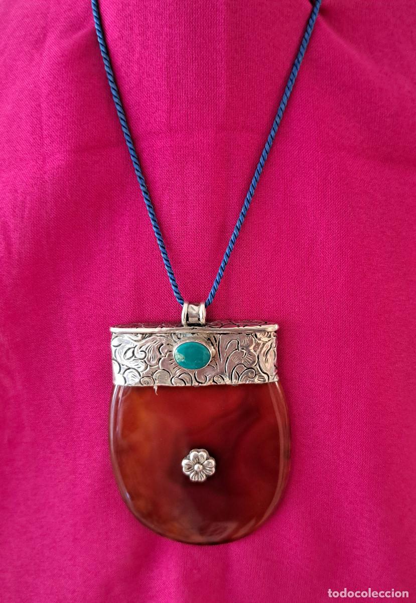 Joyeria: COLGANTE DE PLATA DE LEY CON AMBAR ref. A-9 - Foto 1