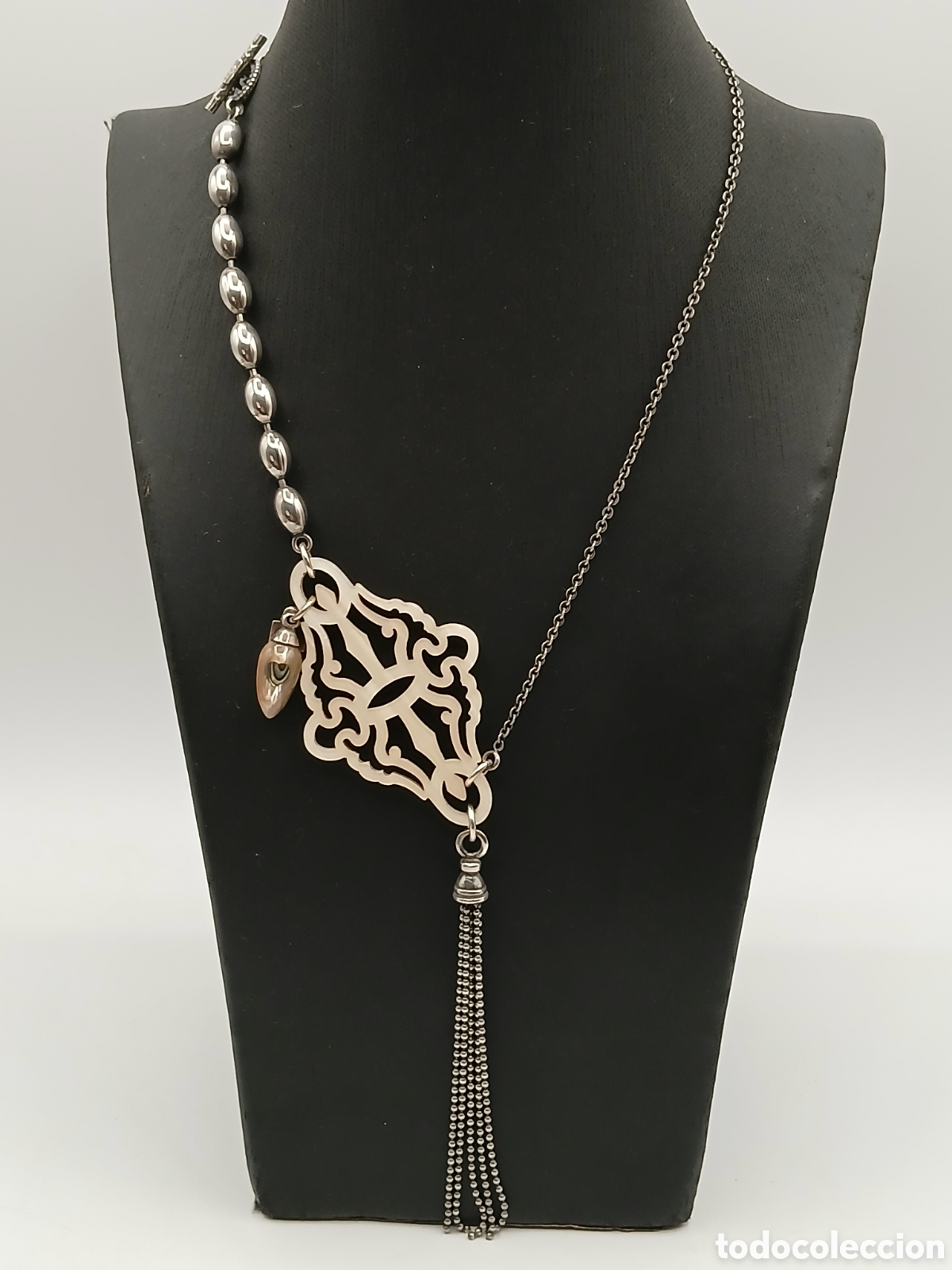 Joyeria: Gem Kingdom. Collar plata 925mls y n&aacute;car tallado - Foto 4
