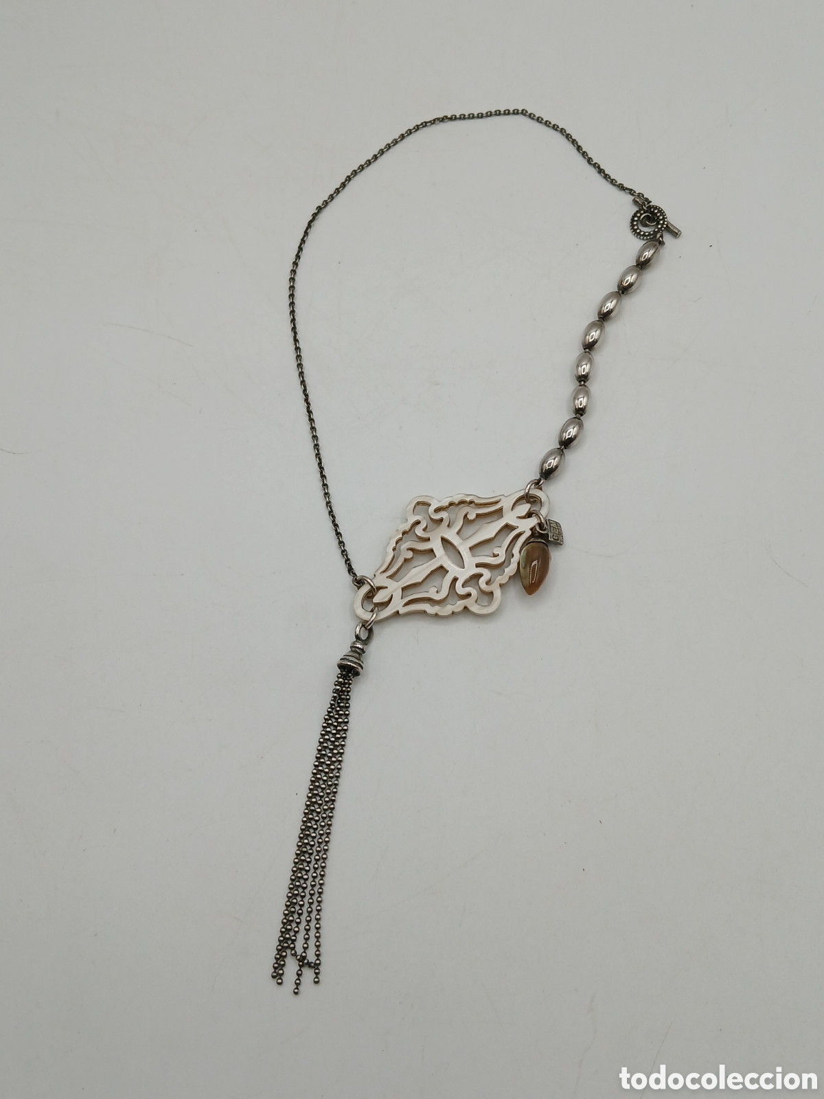 Joyeria: Gem Kingdom. Collar plata 925mls y n&aacute;car tallado - Foto 5