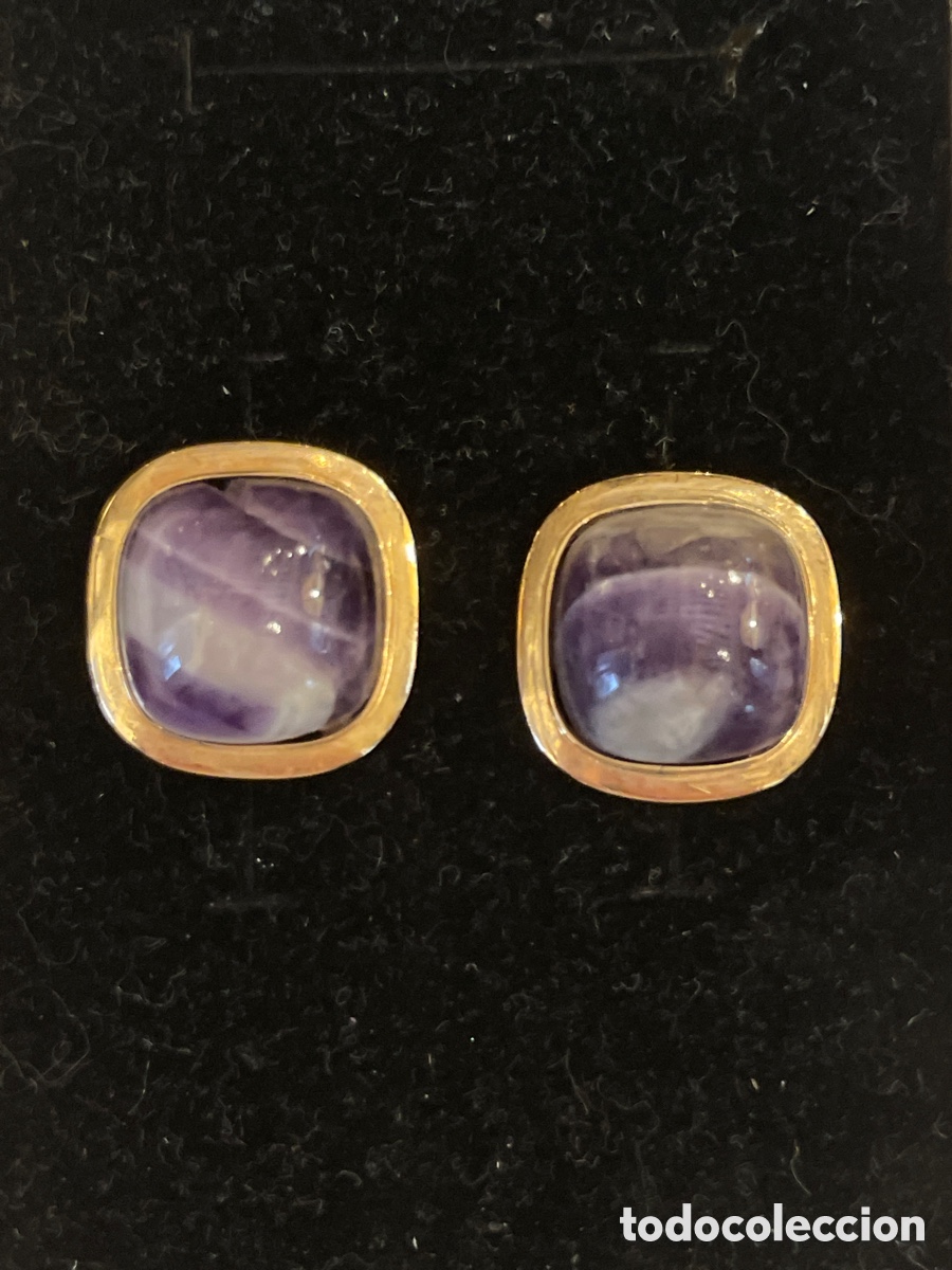 Joyeria: Pendientes oro 18K y amatista - Foto 2