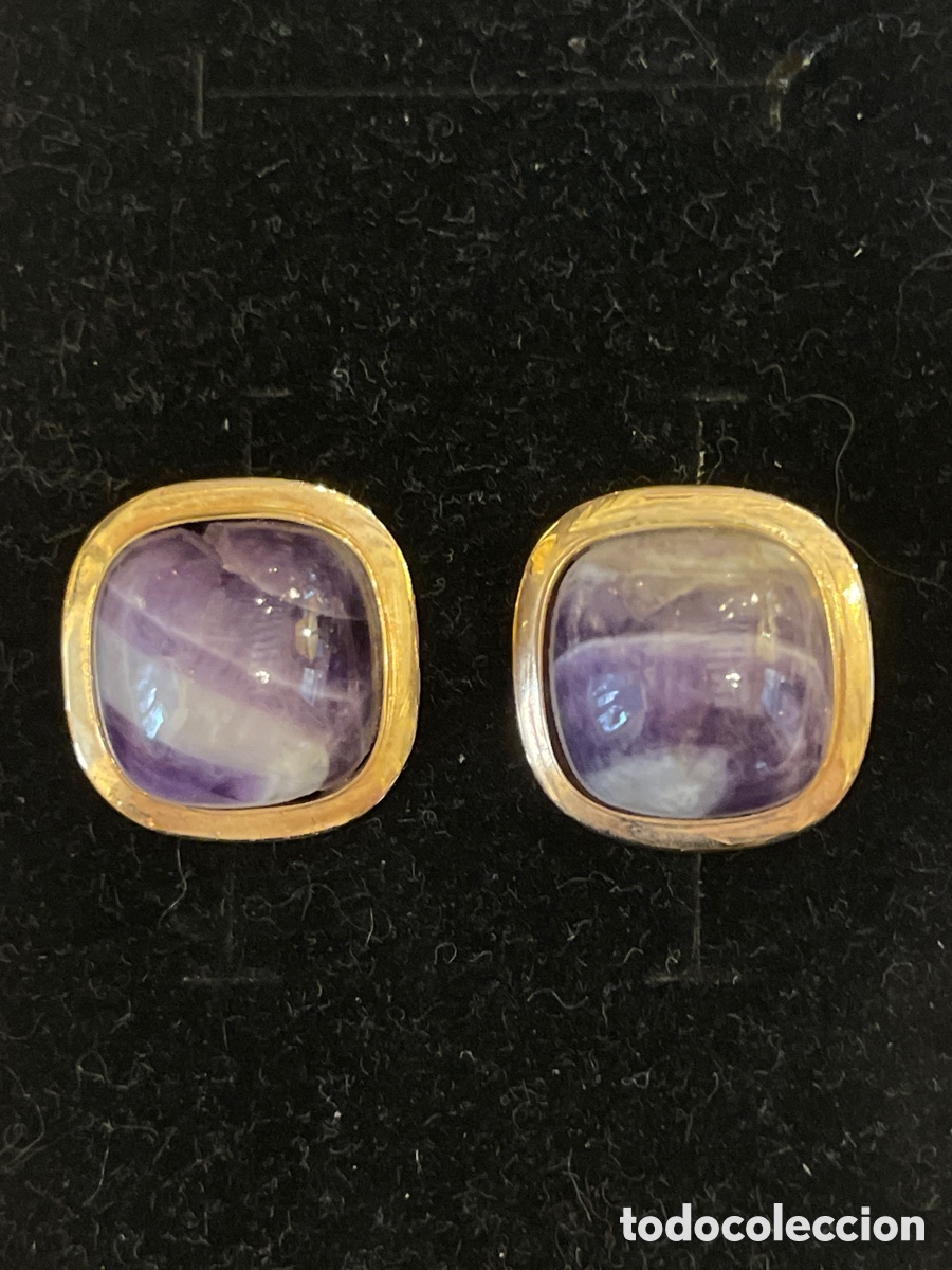 Joyeria: Pendientes oro 18K y amatista - Foto 3