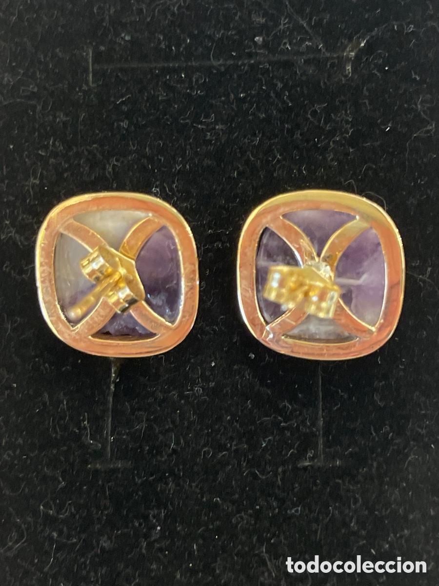 Joyeria: Pendientes oro 18K y amatista - Foto 4