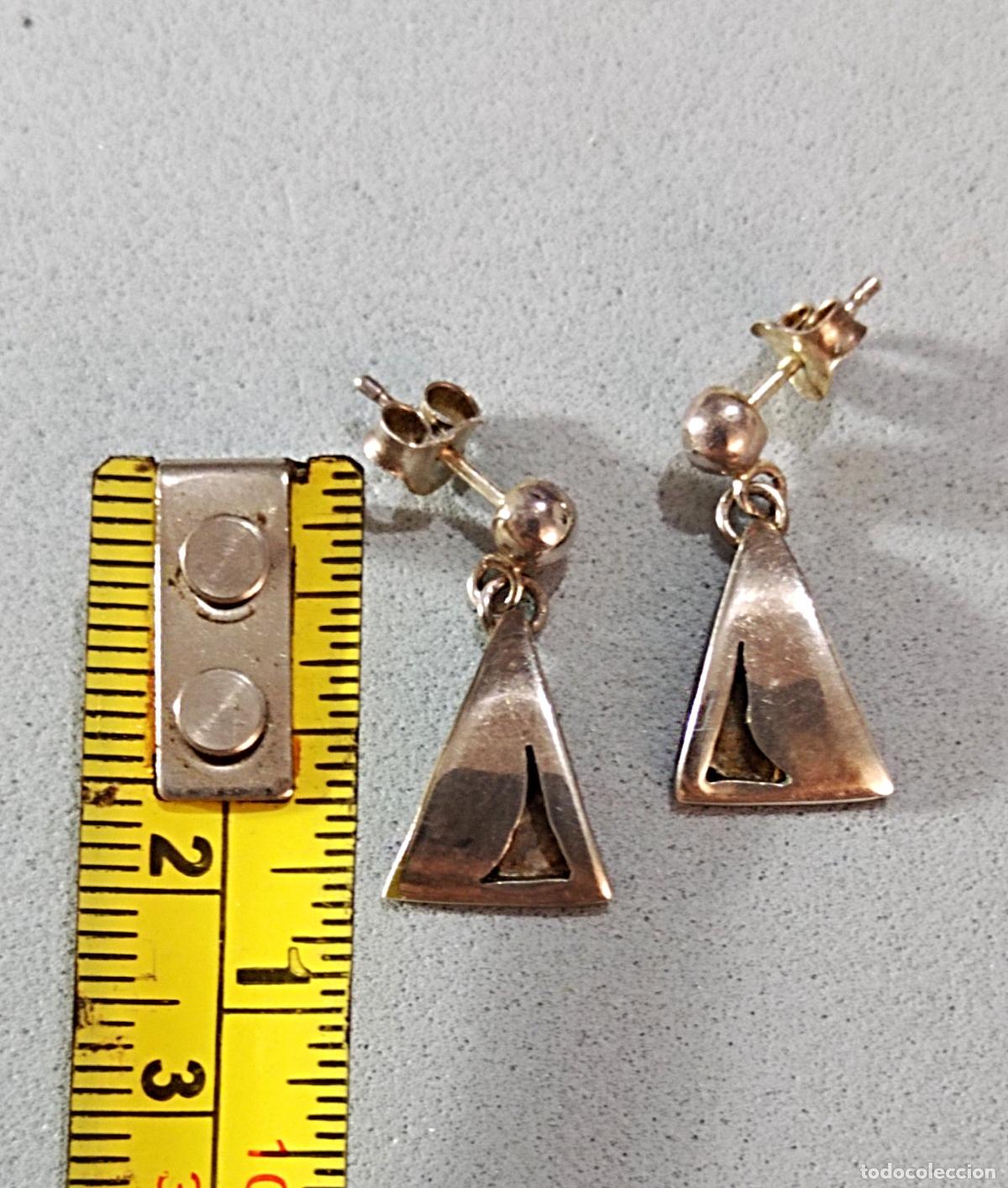 Joyeria: Pendientes de plata de ley, cierre de presi&oacute;n. - Foto 2