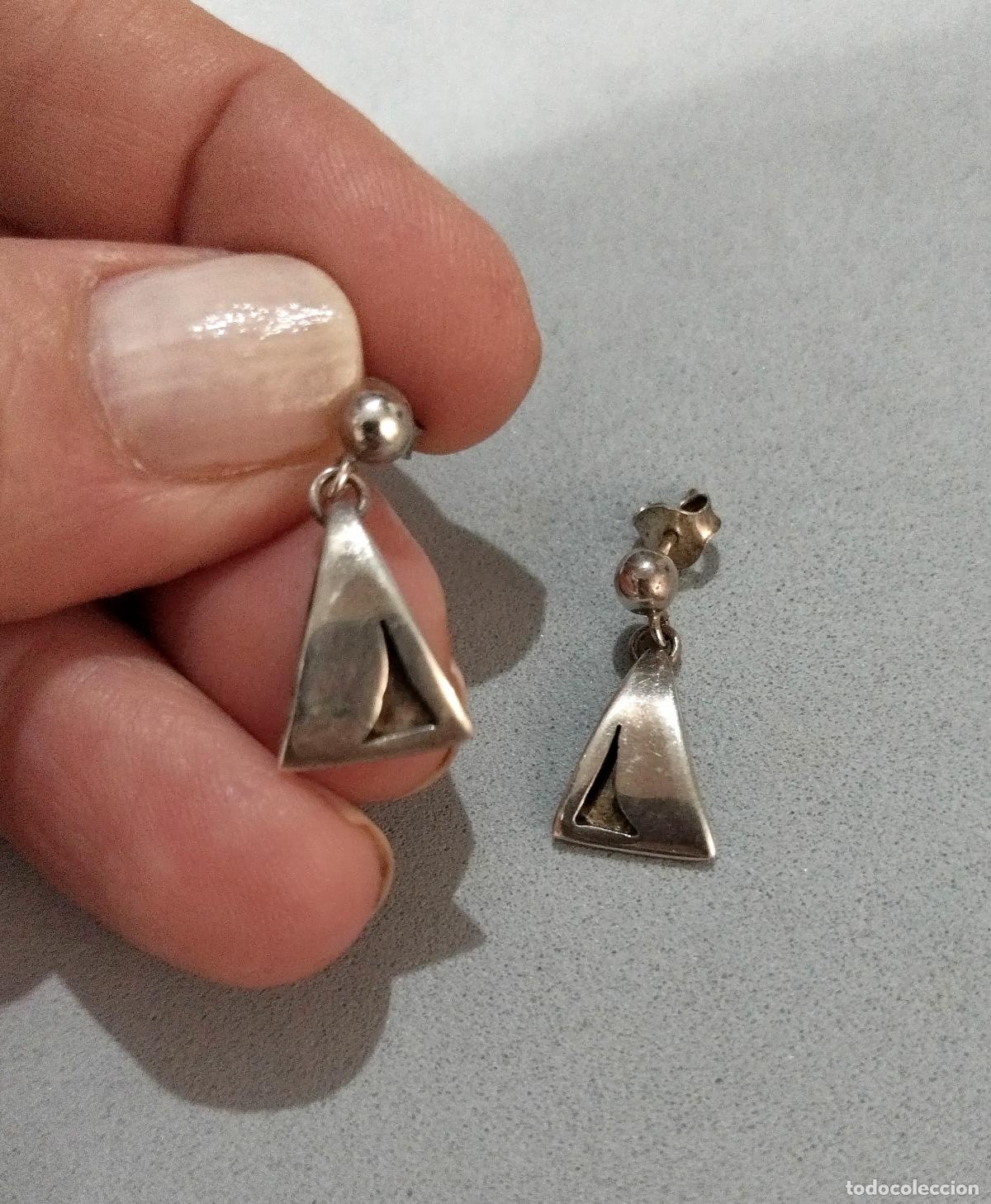 Joyeria: Pendientes de plata de ley, cierre de presi&oacute;n. - Foto 3