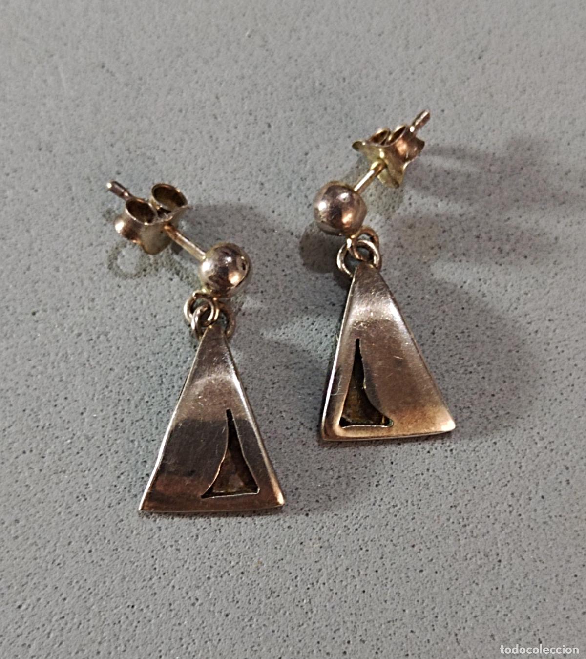 Joyeria: Pendientes de plata de ley, cierre de presi&oacute;n. - Foto 1
