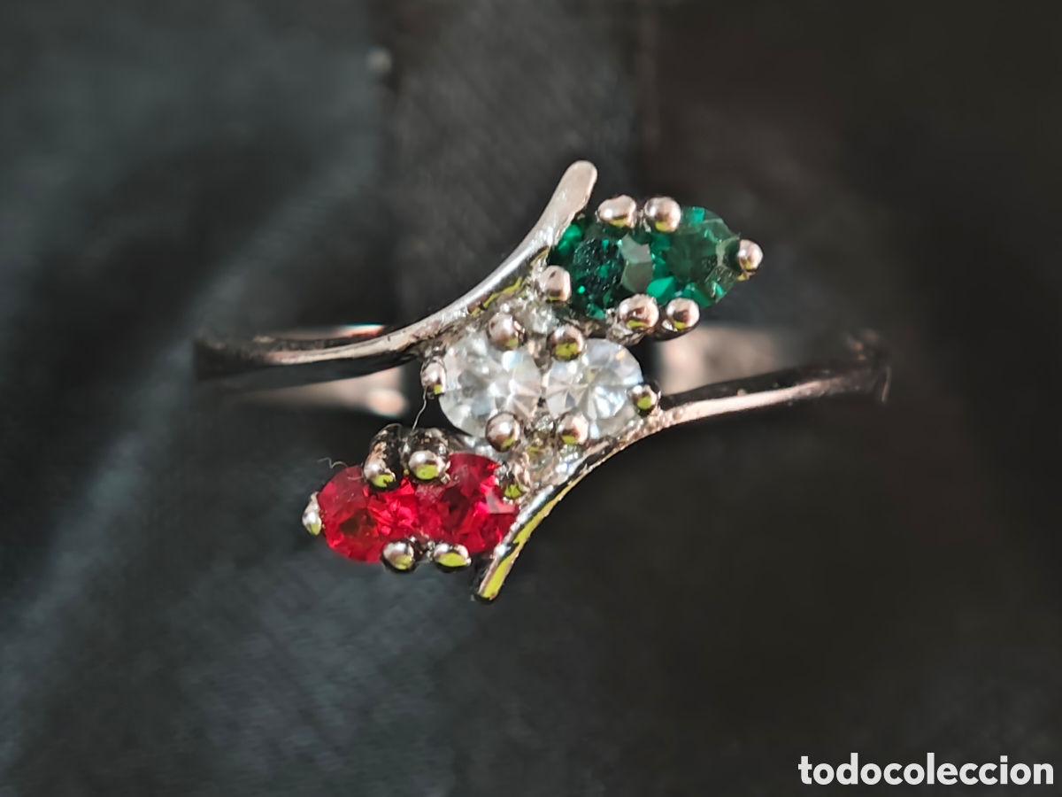 Joyeria: A anillo de plata de ley y piedras de color - Foto 2