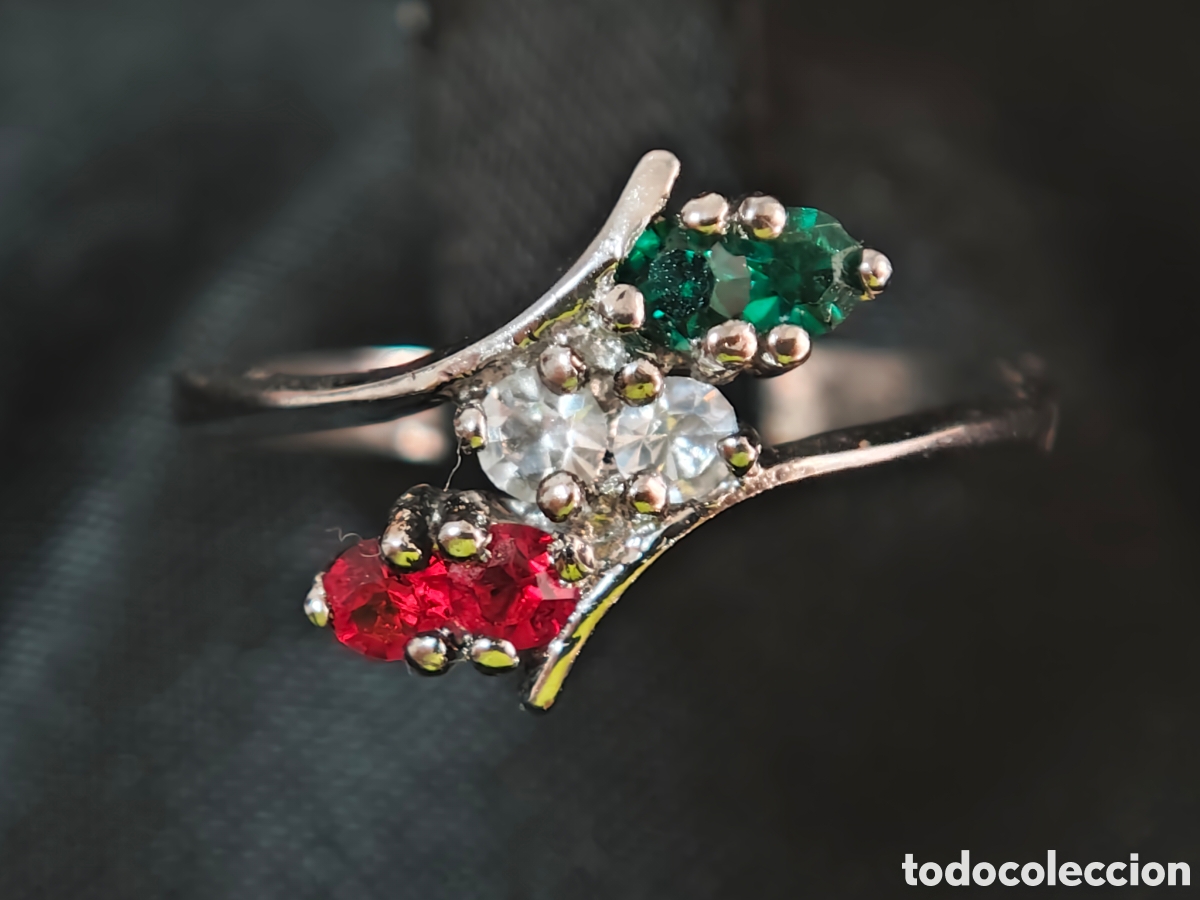 Joyeria: A anillo de plata de ley y piedras de color - Foto 3