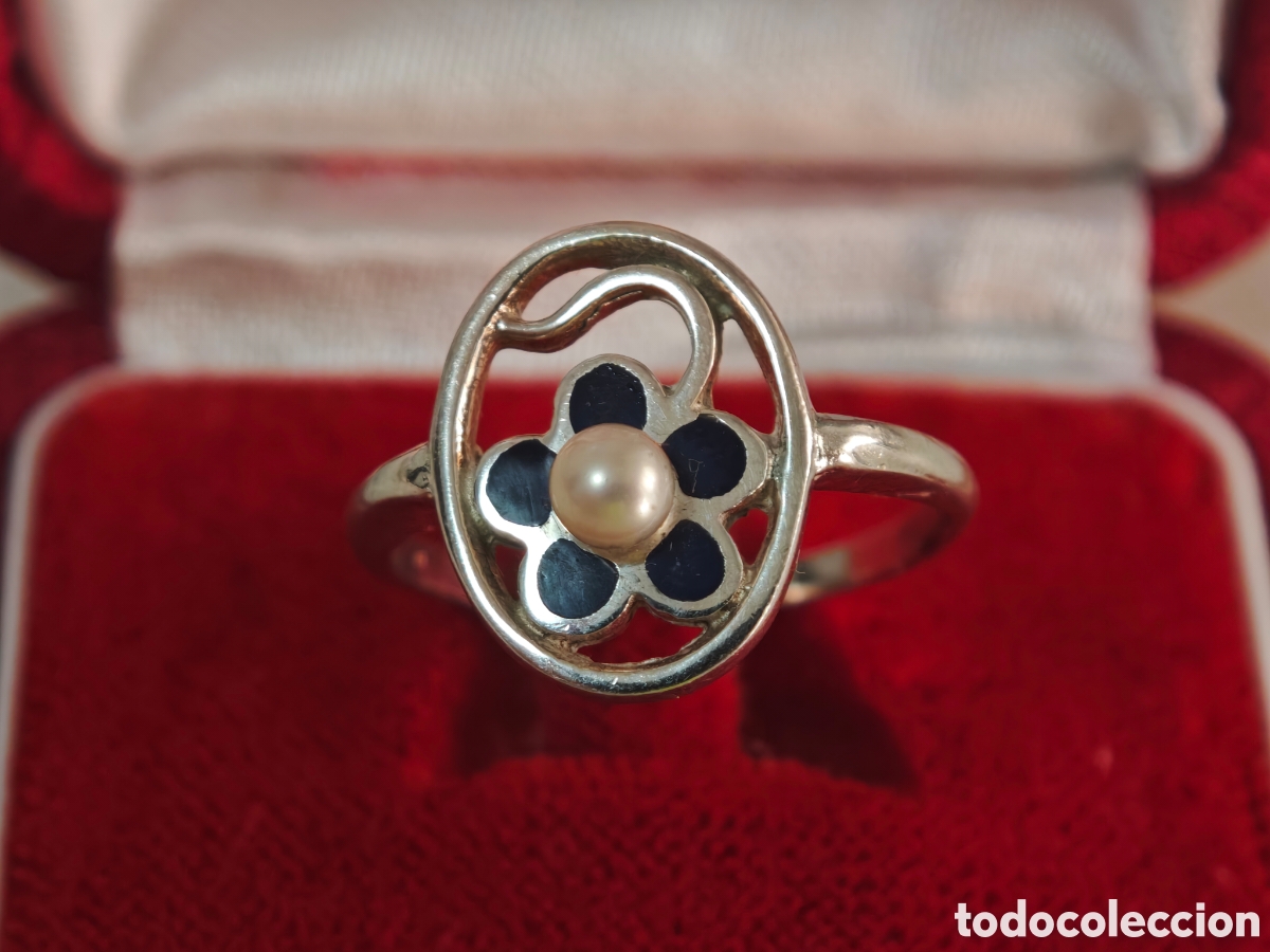 Joyeria: Anillo de plata de ley y esmalte nuevo - Foto 3