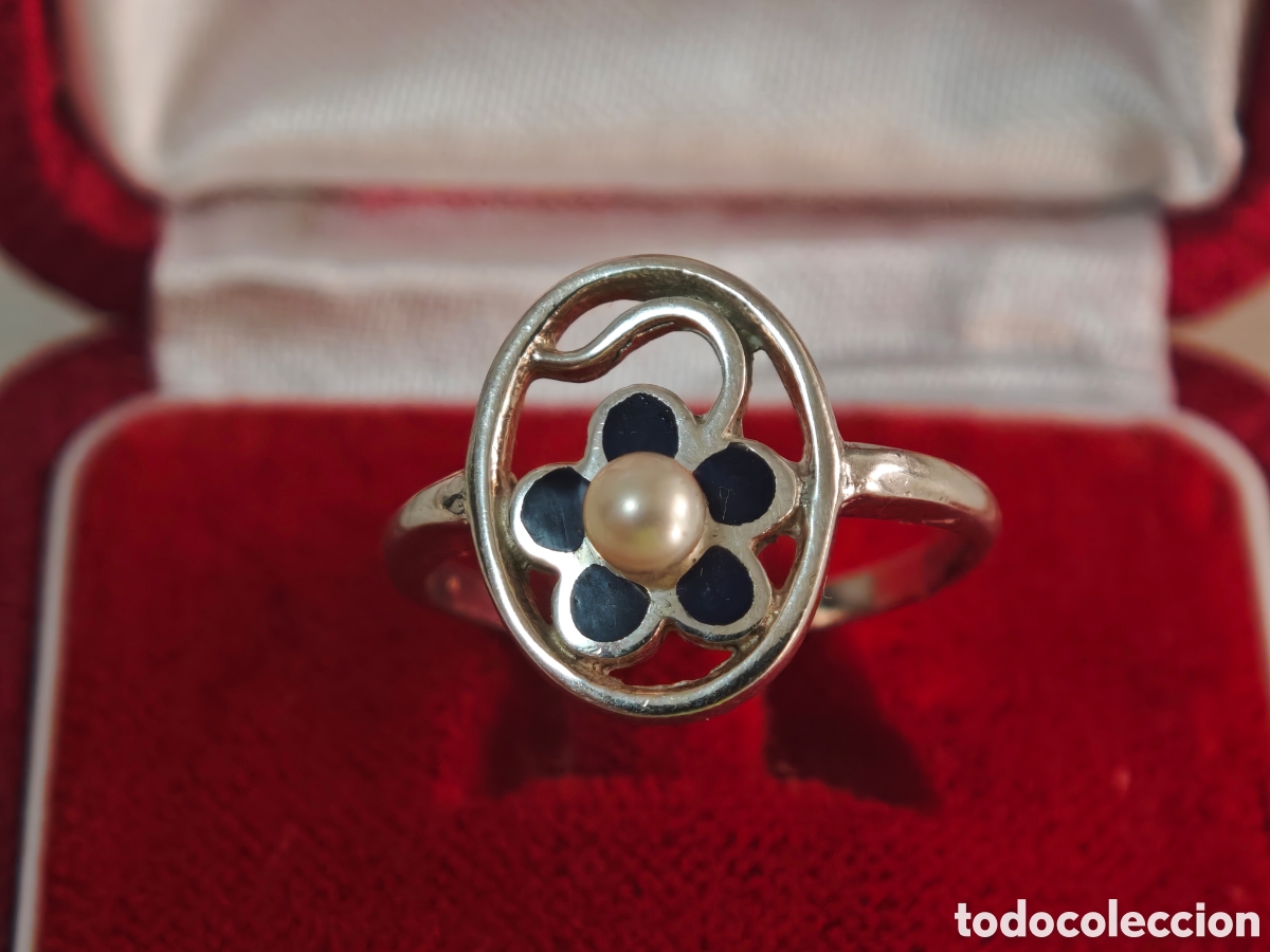 Joyeria: Anillo de plata de ley y esmalte nuevo - Foto 4