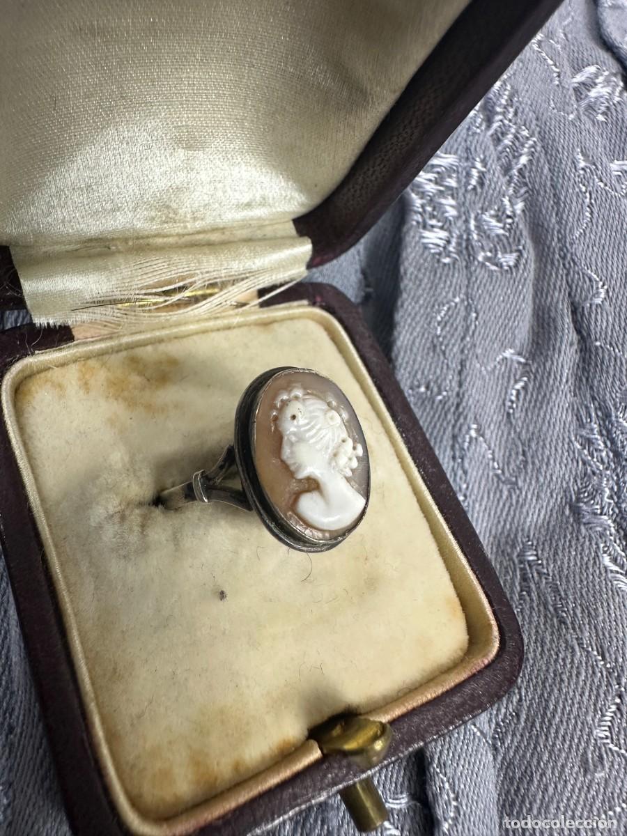 Joyeria: Antiguo anillo de plata y camafeo - Foto 1