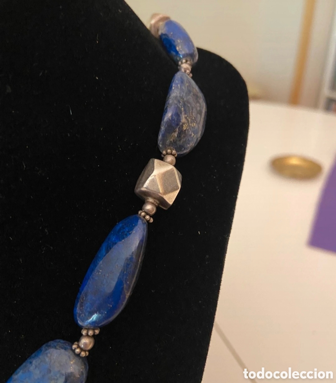 Joyeria: IMPRESIONANTE COLLAR DE PLATA Y LAPISL&Aacute;ZULI. REF S6 MICAJ - Foto 3