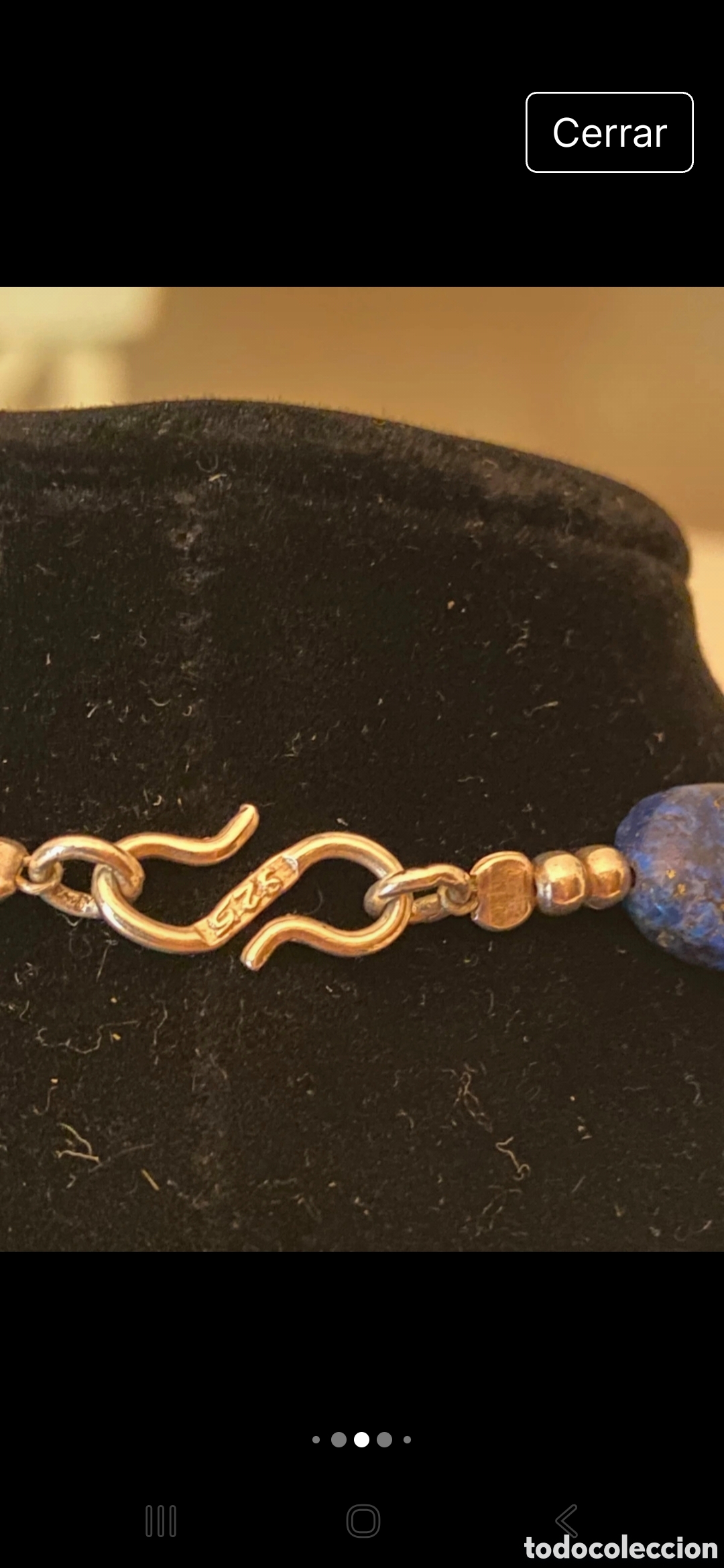 Joyeria: IMPRESIONANTE COLLAR DE PLATA Y LAPISL&Aacute;ZULI. REF S6 MICAJ - Foto 5
