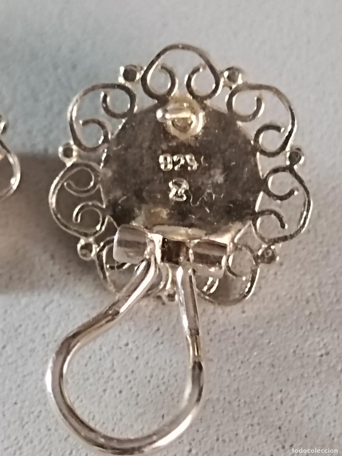 Joyeria: Pendientes de plata de ley contrastada, cierre de omega. - Foto 5