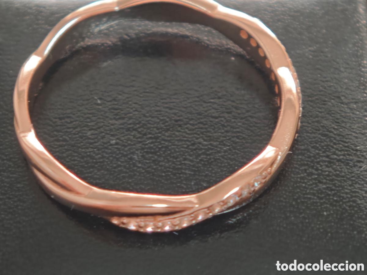Joyeria: Anillo de plata con ba&ntilde;o de oro rosa circonitas - Foto 4