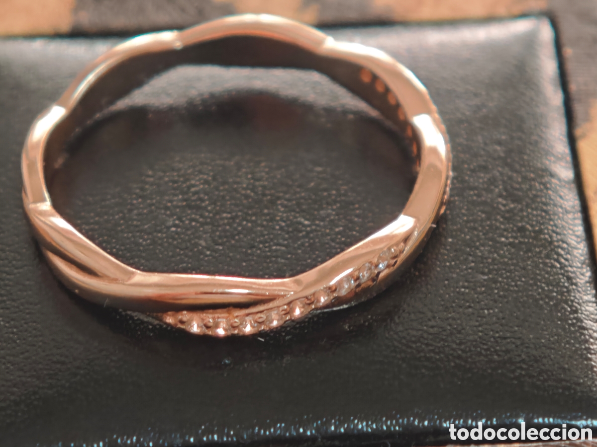 Joyeria: Anillo de plata con ba&ntilde;o de oro rosa circonitas - Foto 7