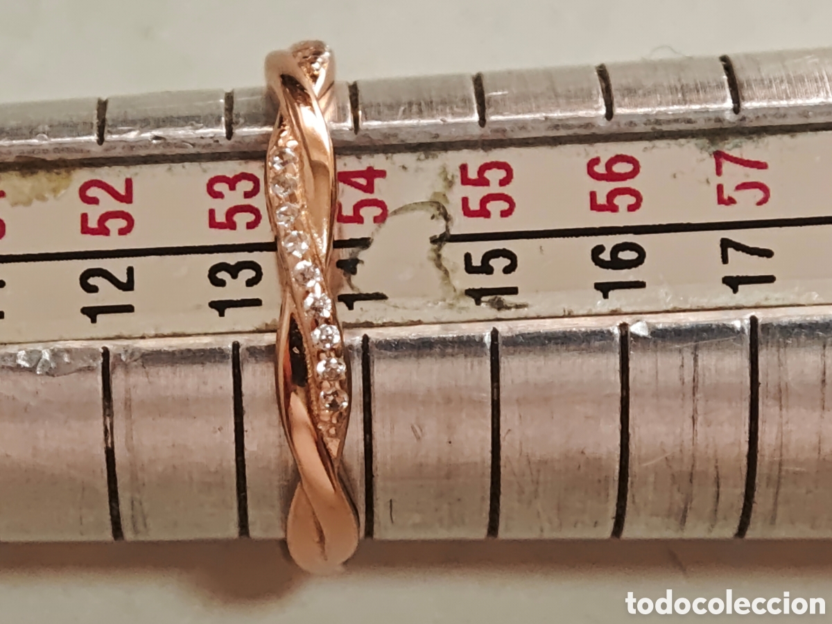 Joyeria: Anillo de plata con ba&ntilde;o de oro rosa circonitas - Foto 9