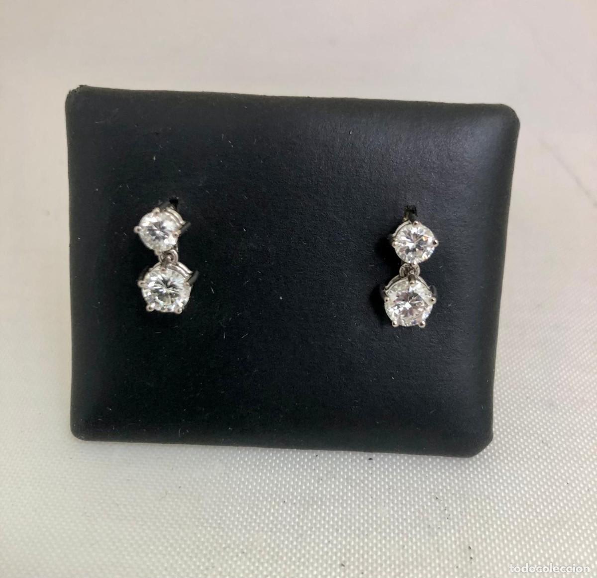 Joyeria: pendientes en oro 18 kts y diamantes - Foto 2