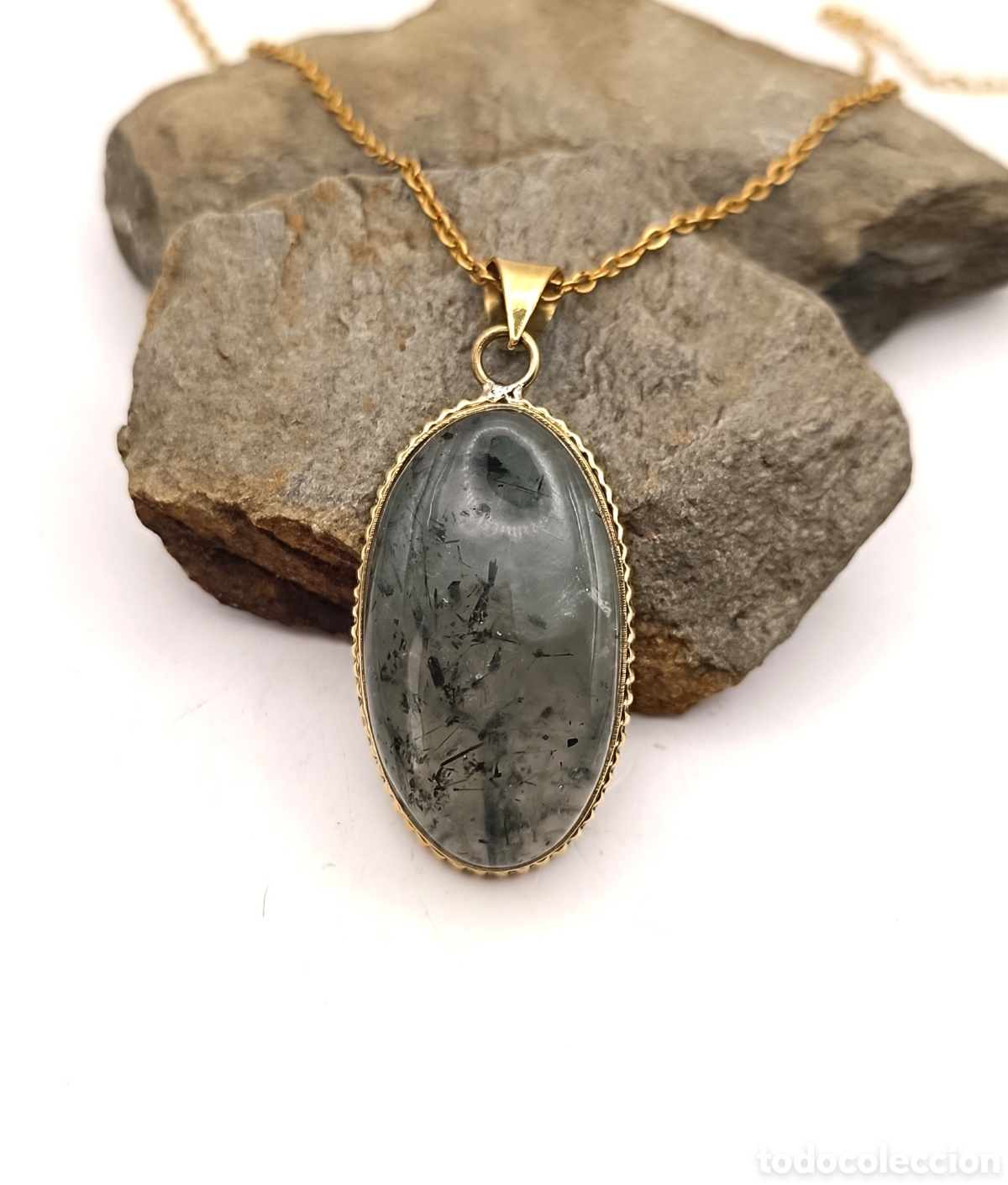 Joyeria: Collar de Prehnita en Bronce - Foto 1