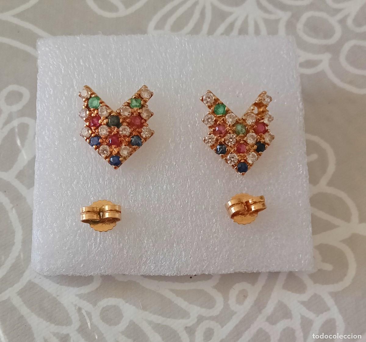 Joyeria: Pendientes Oro y Piedras Preciosas - Foto 1