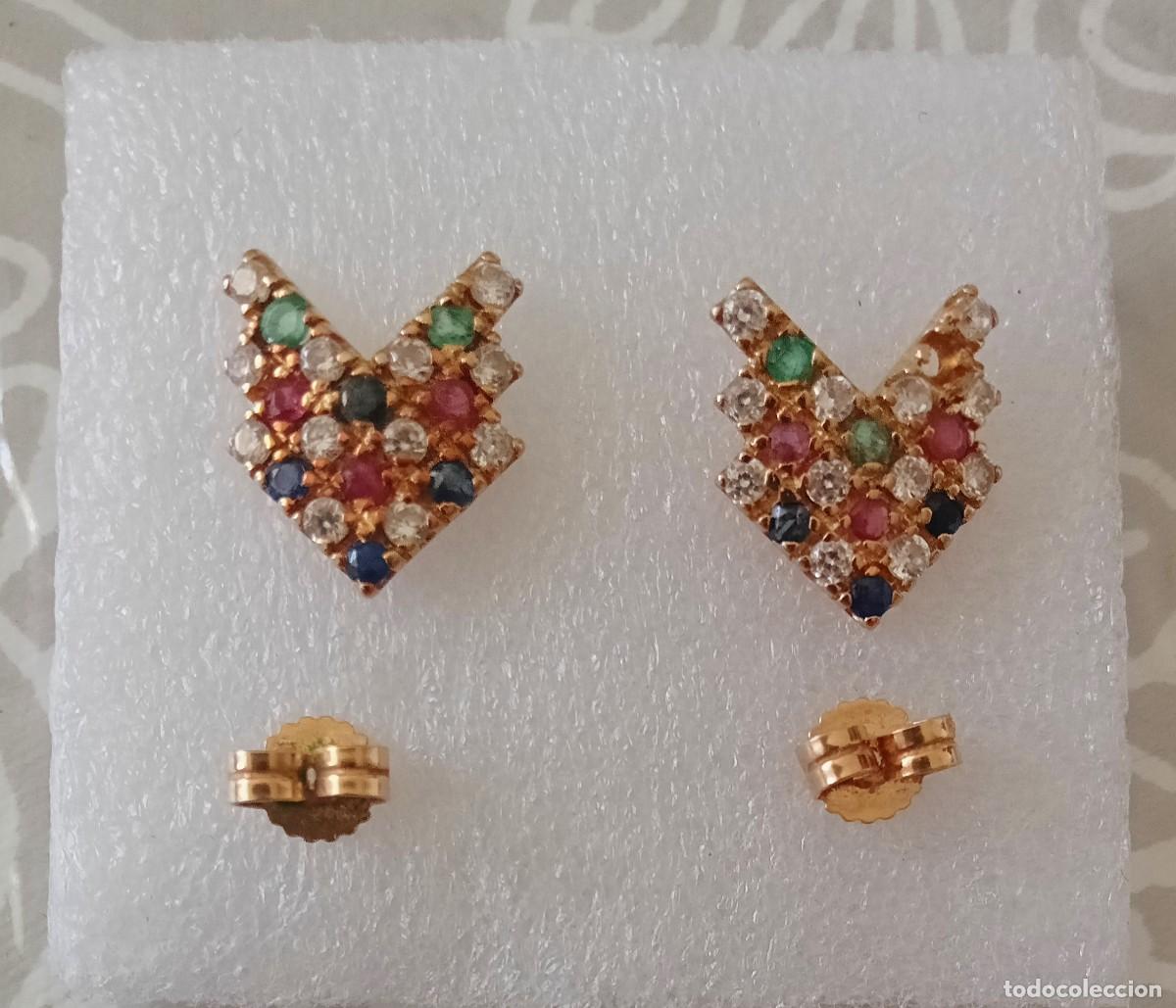 Joyeria: Pendientes Oro y Piedras Preciosas - Foto 3