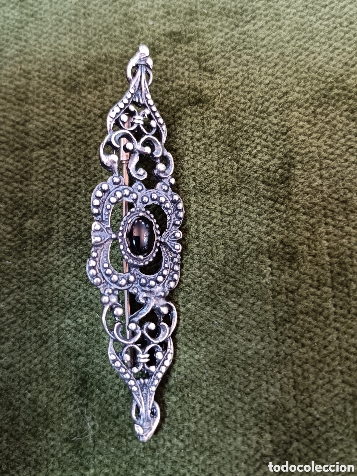Joyeria: BROCHE REALIZADO EN PLATA Y ONIX. - Foto 2