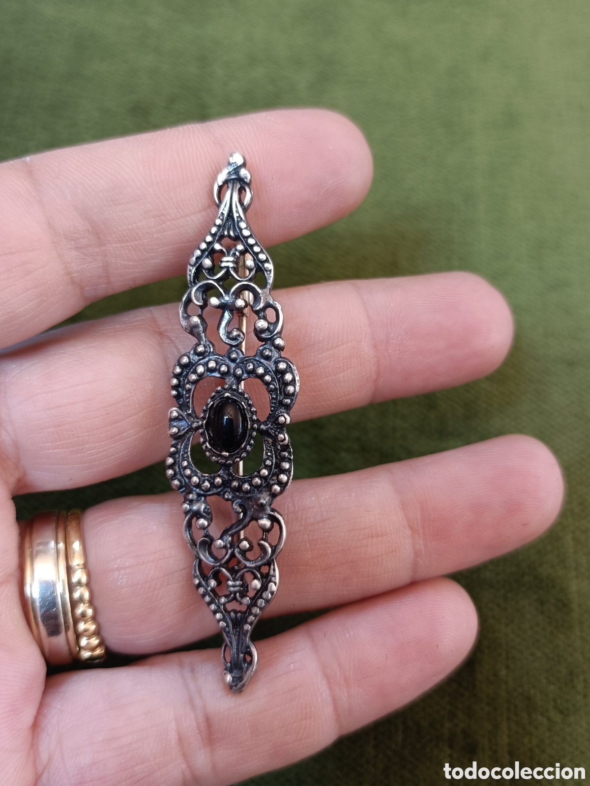 Joyeria: BROCHE REALIZADO EN PLATA Y ONIX. - Foto 5