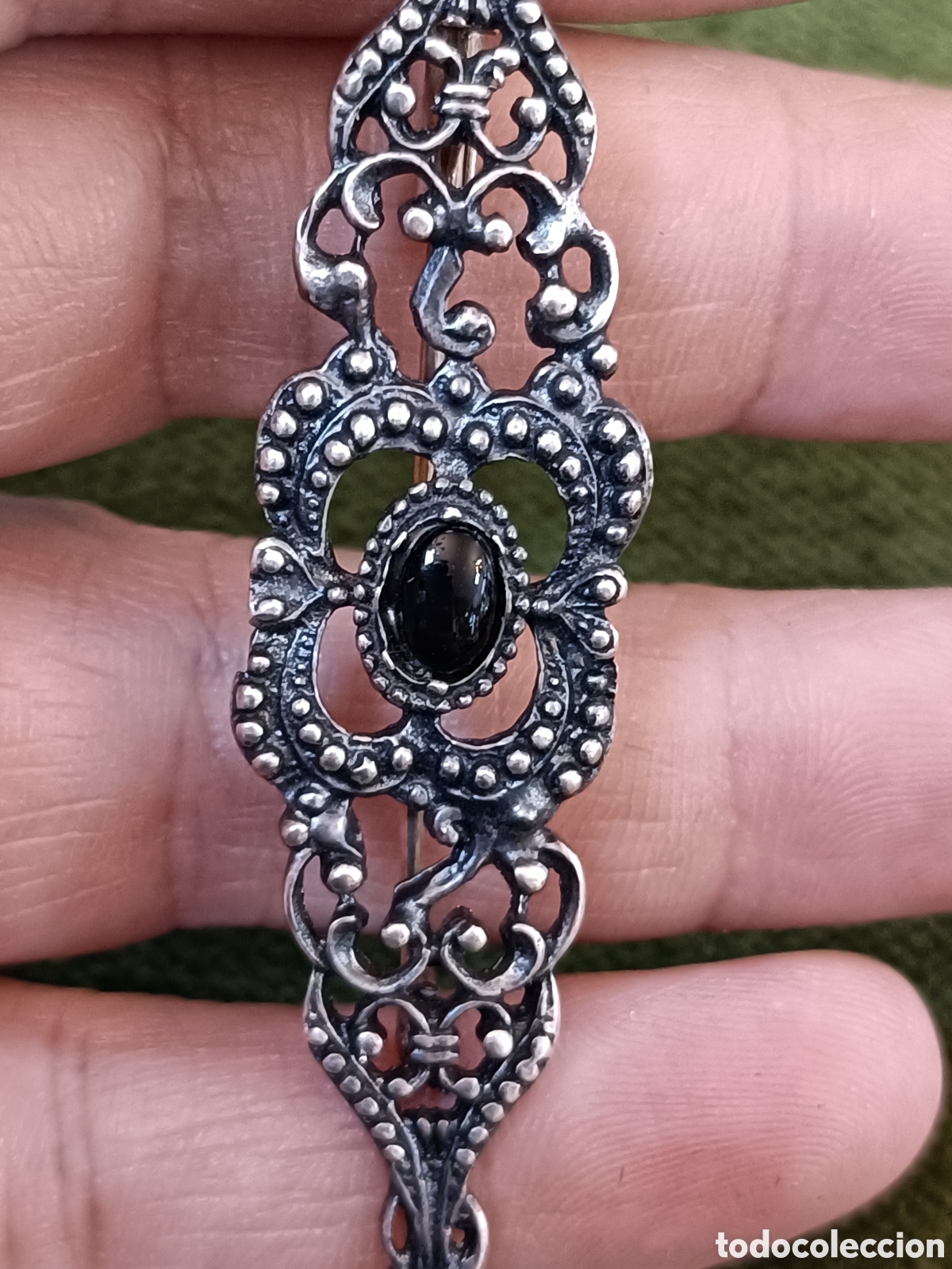Joyeria: BROCHE REALIZADO EN PLATA Y ONIX. - Foto 6