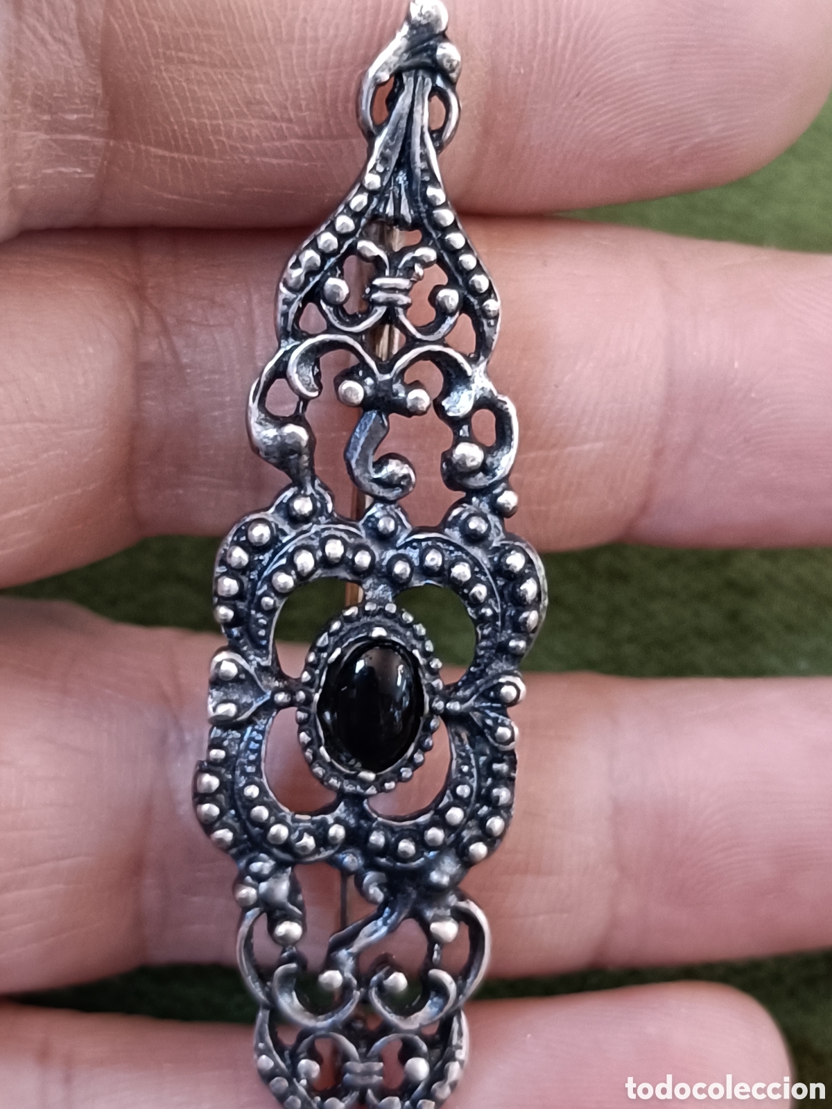 Joyeria: BROCHE REALIZADO EN PLATA Y ONIX. - Foto 7